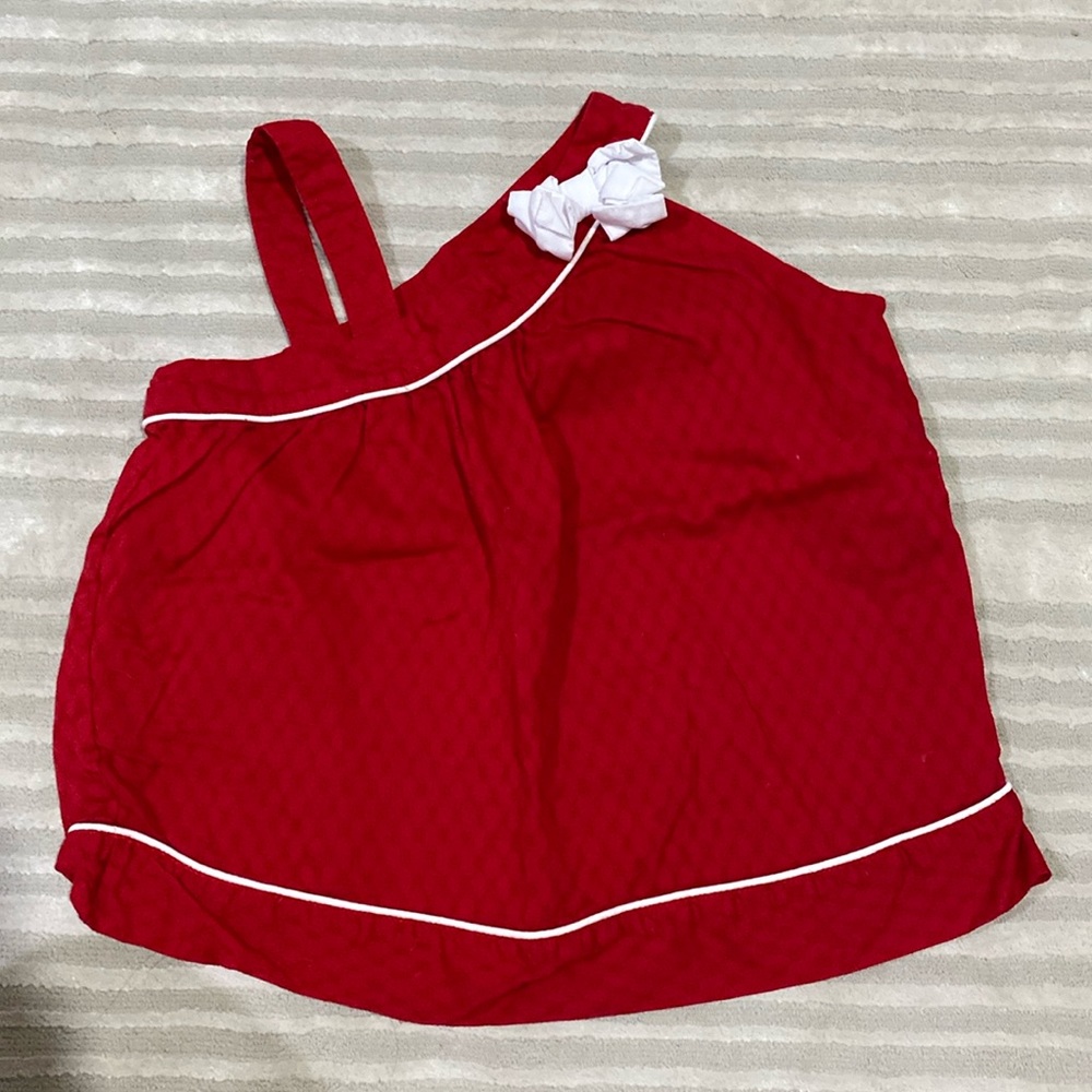 Gymboree Red Tank Top with White Trim